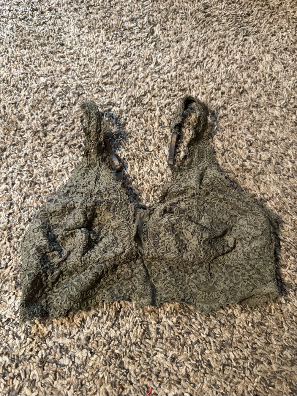 aerie Olive Green Lace Bralette